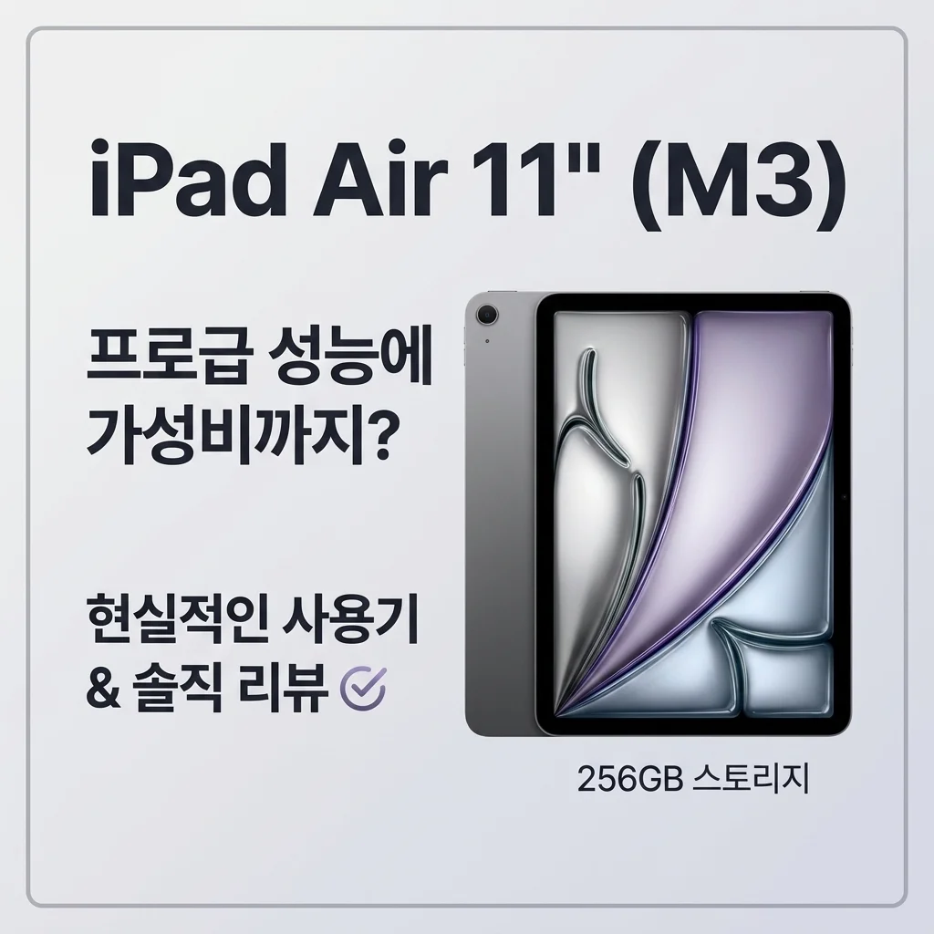 아이패드 에어 11 M3 256GB, 프로급 성능에 가성비까지? 솔직 사용 후기