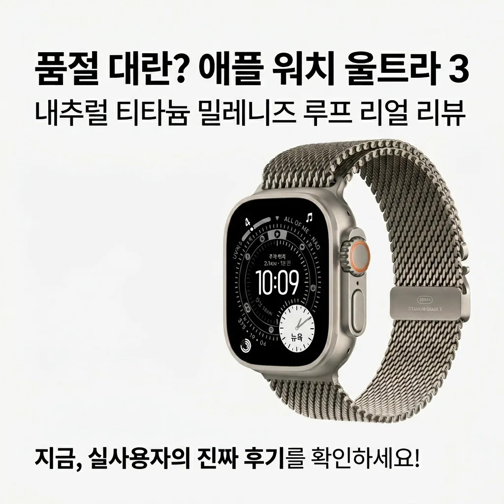 품절대란? 애플워치 울트라 3 셀룰러 내추럴 티타늄 밀레니즈 루프 실사용 후기