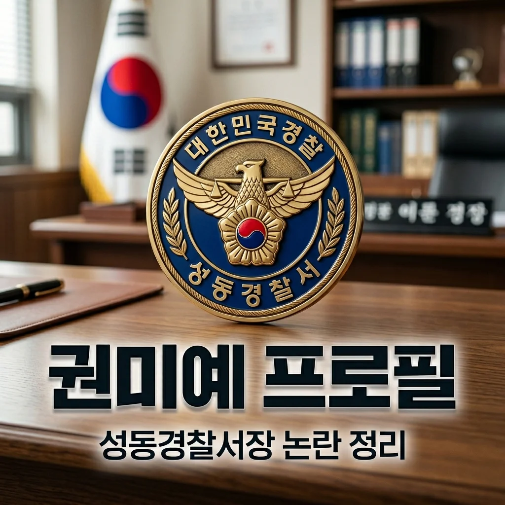 권미예 성동경찰서장 프로필과 관용차 논란 총경 경력 총정리