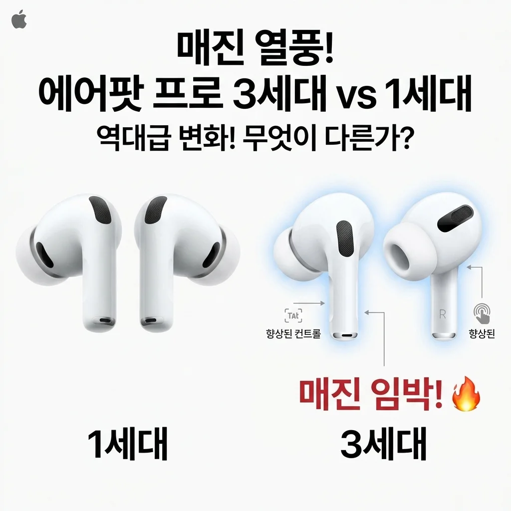 품절 대란! 애플 에어팟 프로 3세대, 프로 1세대와 비교해보니
