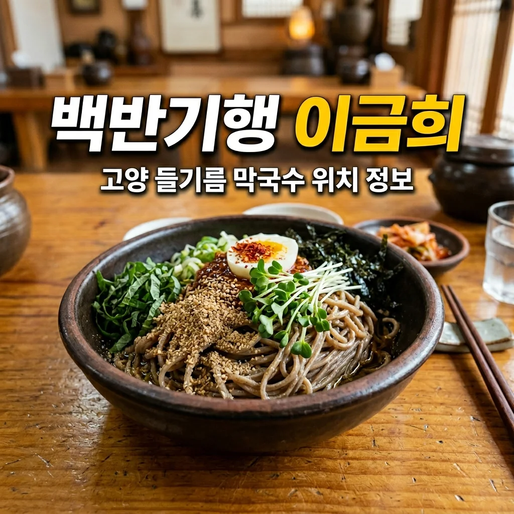 백반기행 이금희 고양 들기름 막국수 식당 위치 및 방문 팁 정리