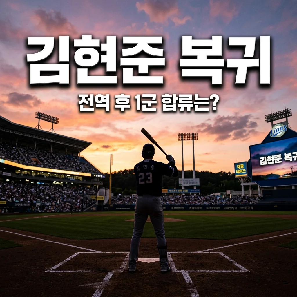 김현준 6월 1일 전역 복귀 여부! 삼성 1군 합류인가 트레이드인가?