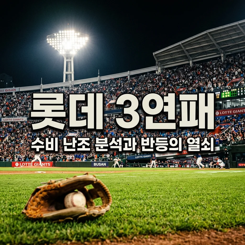 롯데 3연패 늪, 결정적 원인은 수비 난조? 2026 시즌 반등을 위한 과제