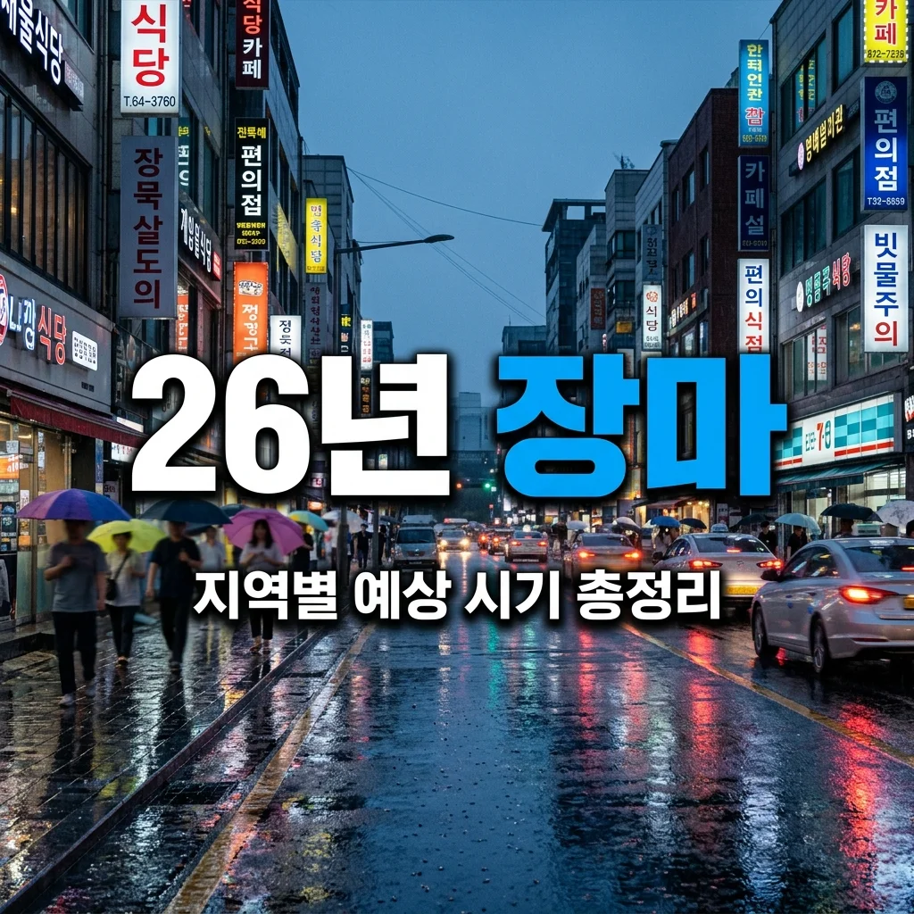 26년 장마 예상 시기 총정리: 지역별 시작일과 폭우 대비법 (2026 장마)