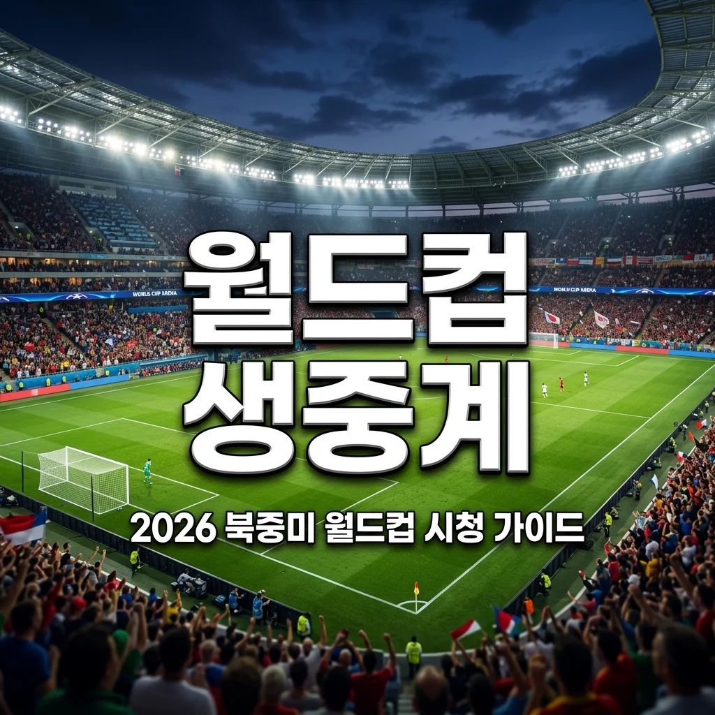 월드컵 보는곳 중계 채널 및 모바일 무료 시청 방법 (2026 북중미)
