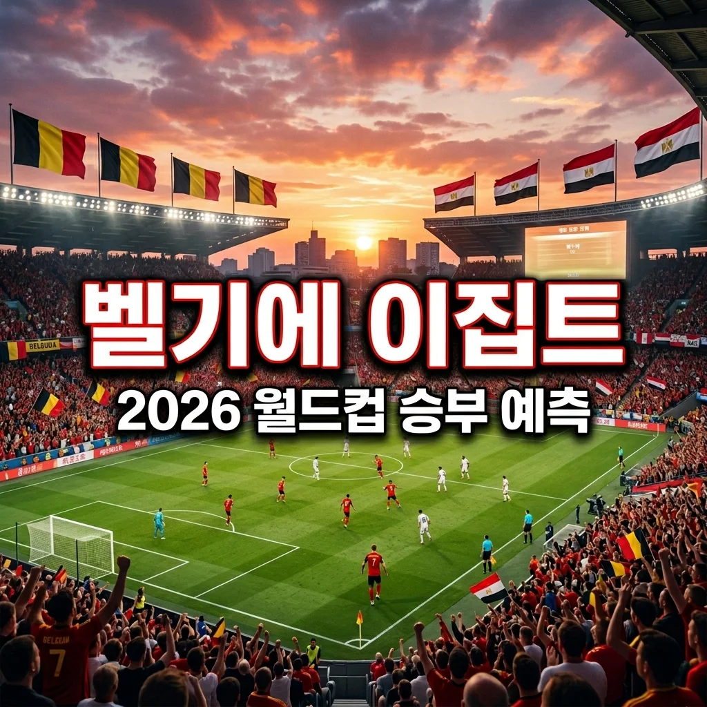 벨기에 이집트 분석 및 승부 예측! 2026 월드컵 G조 관전 포인트