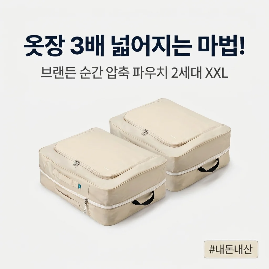 장롱이 3배 넓어지는 마법! 브랜든 부피순삭 압축파우치 2세대 XXL 내돈내산