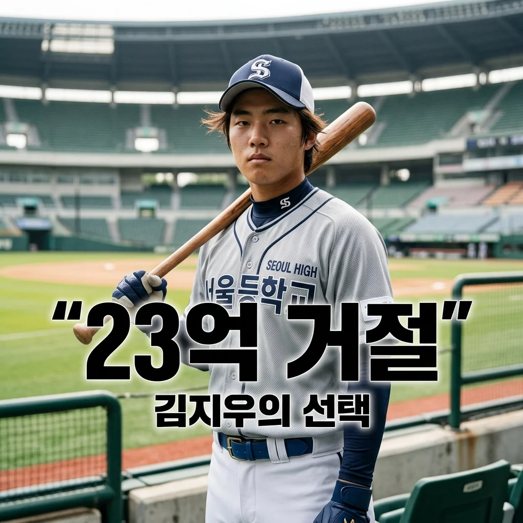 23억 거절? 서울고 김지우의 KBO 선택, 팬심 그 이상 진짜 이유