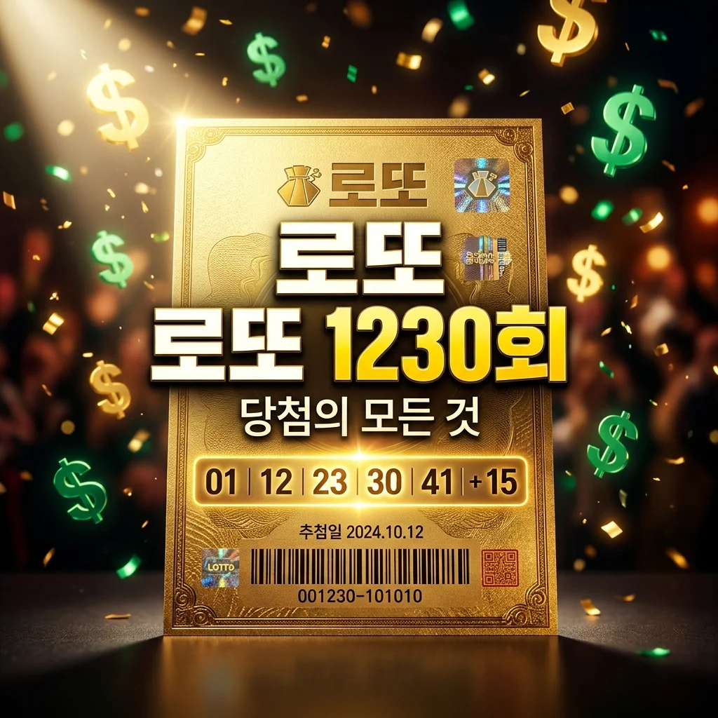로또 1230회 당첨번호 및 1등 당첨금, 수령 방법 총정리
