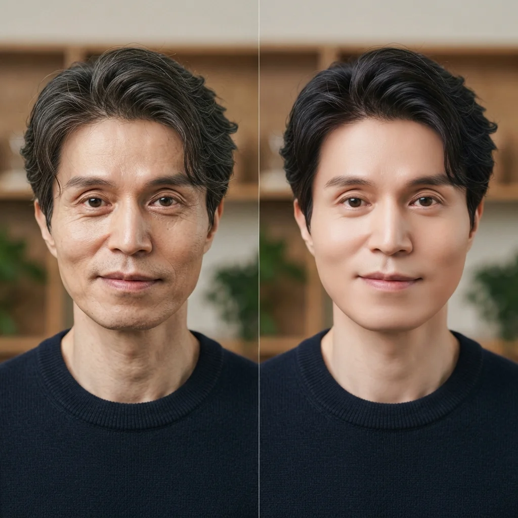 장동건, 한 달 사이 '확' 달라진 얼굴의 특징