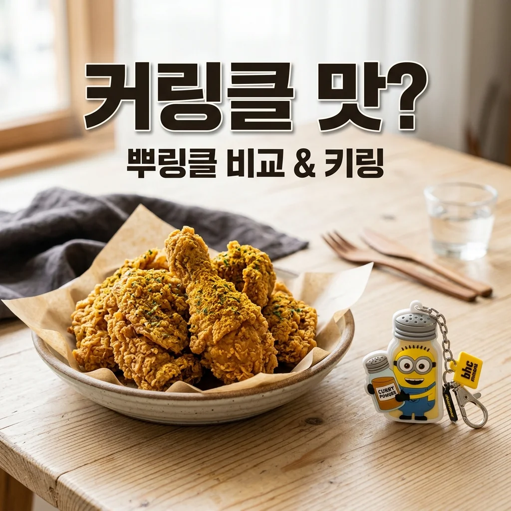 커링클 뿌링클 비교: BHC 신메뉴 커리 시즈닝 치킨 & 미니언즈 키링 완벽 분석!