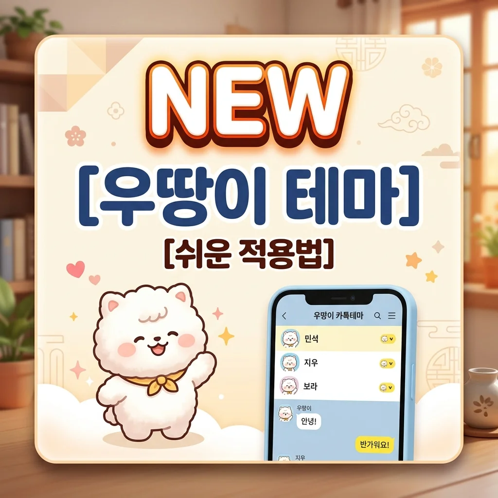 우땅이 카톡테마 소콘소콘 신상! 아이폰/안드로이드 적용 완벽 가이드