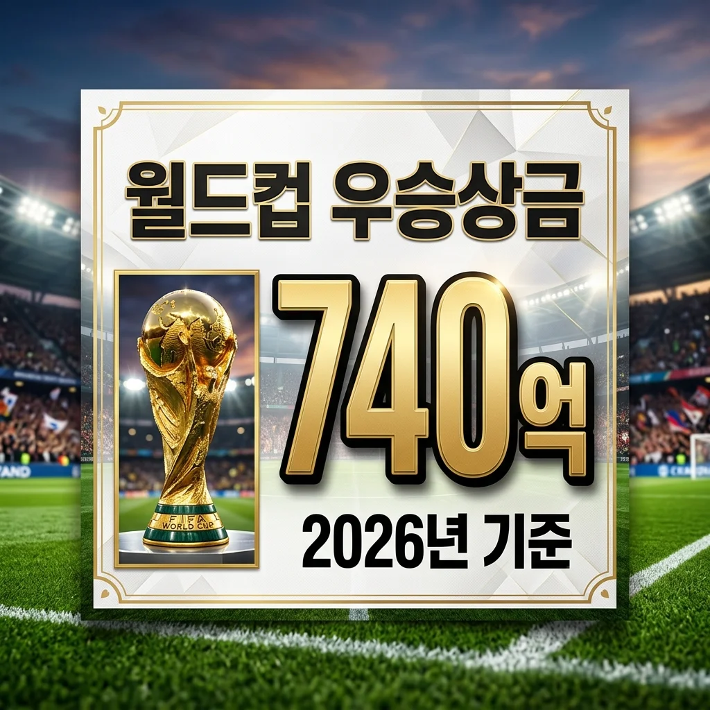 2026 월드컵 상금표: 우승팀 740억! 역대 최대 규모 완벽 분석