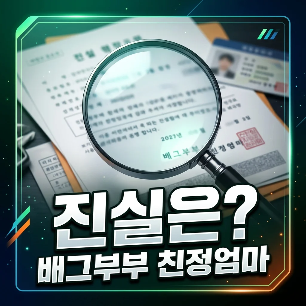 배그부부 친정엄마 논란 팩트체크: 고소장, 병원비 진실 완벽 정리