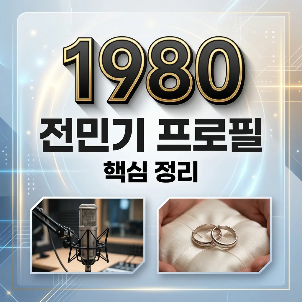 전민기 프로필: 나이, 학력, 정미녀 결혼과 이혼 위기 총정리