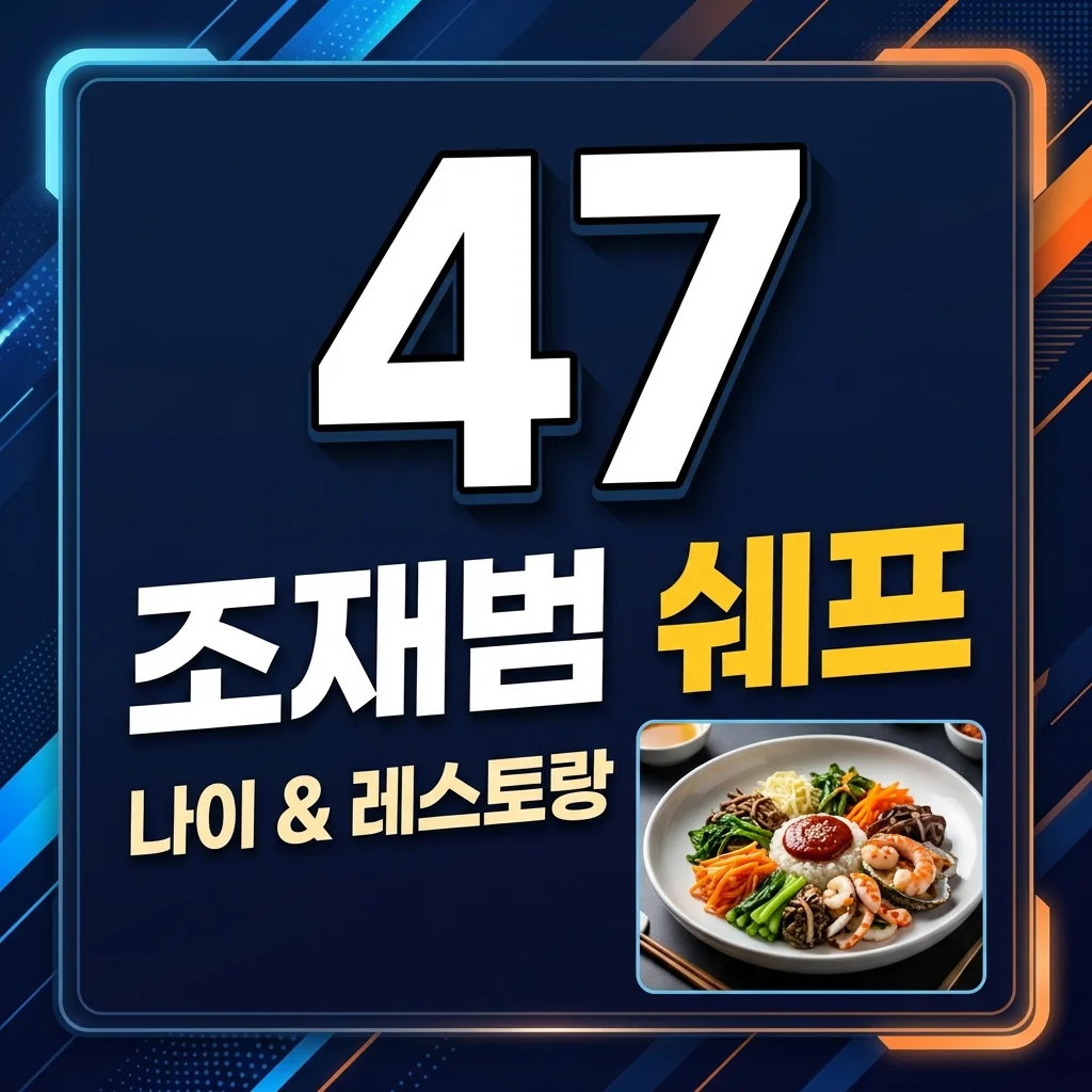 조재범 쉐프: 한혜진 둘째 언니의 남편, 청담동 '범스' 요리 철학