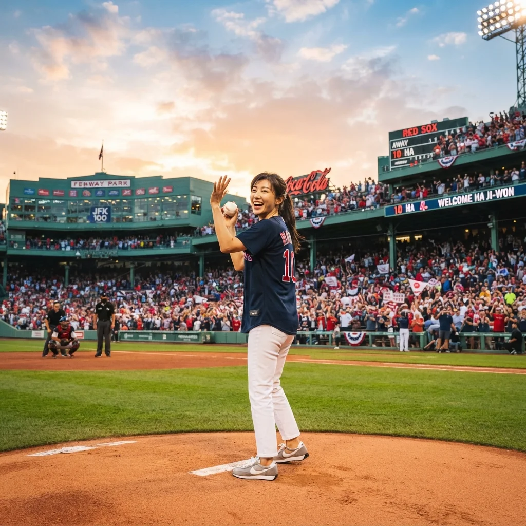 하지원의 역사적인 펜웨이 파크 MLB 시구, 그 감동의 순간은?