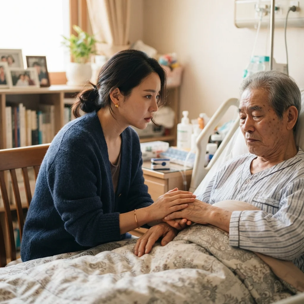 유혜주 아버지의 병환 소식과 활동 중단 배경