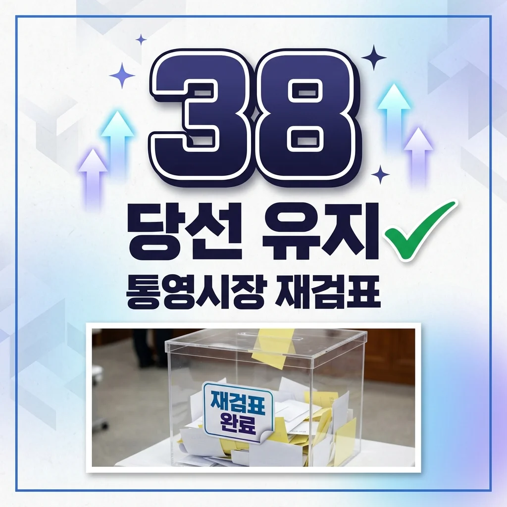 통영시장 재검표: 44표 차이→38표차, 당선인 변화 없는 핵심 정리