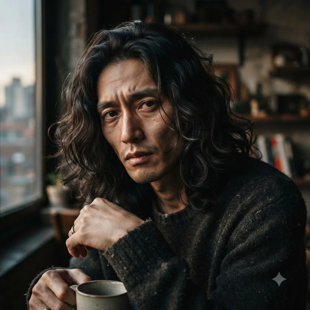 장발과 수척함, 팬들을 놀라게 한 비주얼