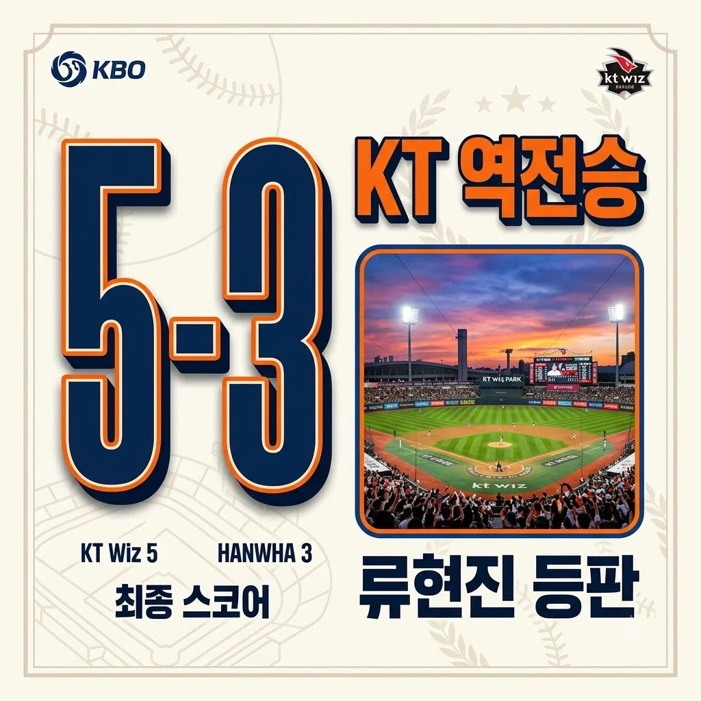2026년 7월 31일 한화 vs KT, 류현진 등판 경기 역전승의 드라마