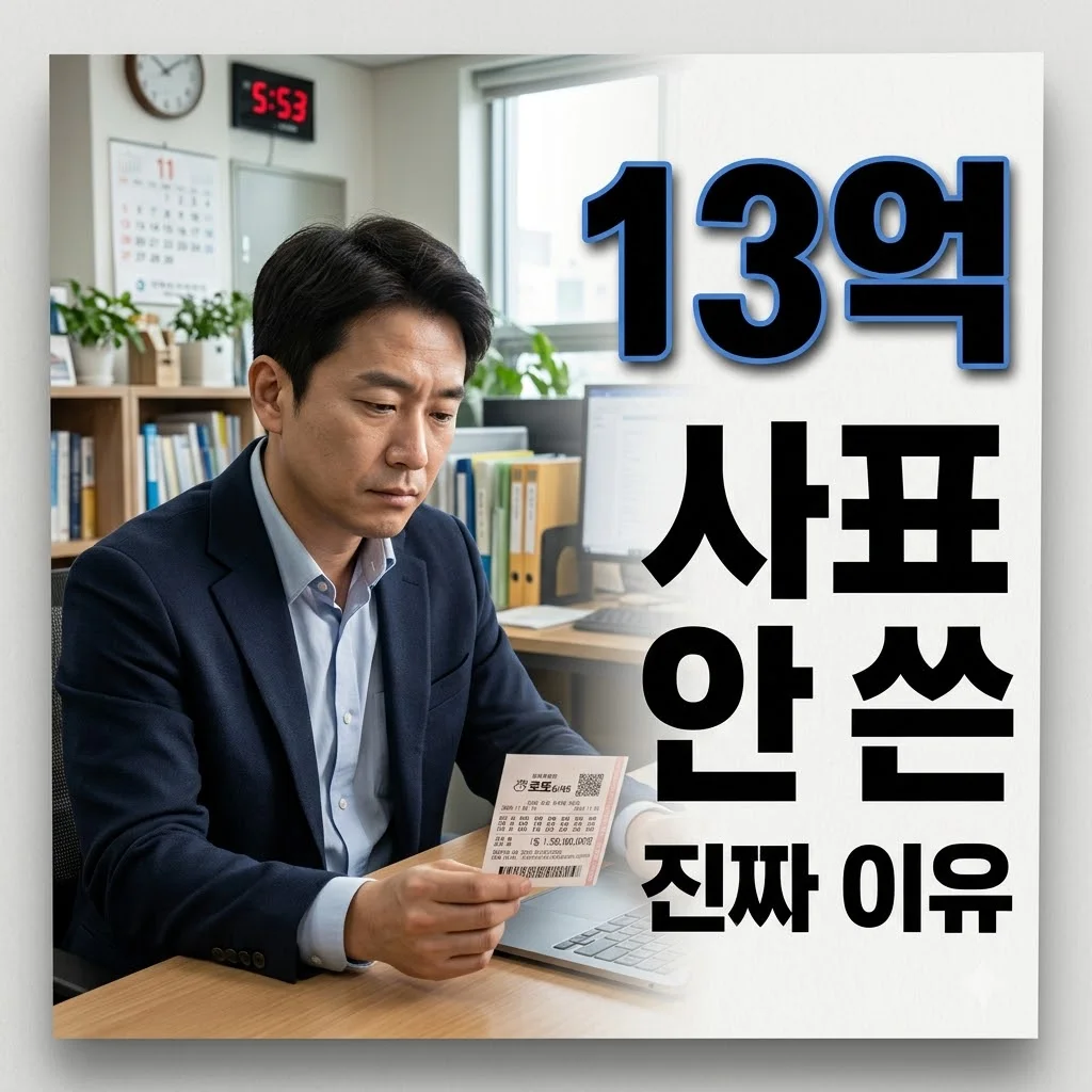 이준혁 로또 13억 당첨 후 사표 안 쓴 진짜 이유: 마음의 보험?