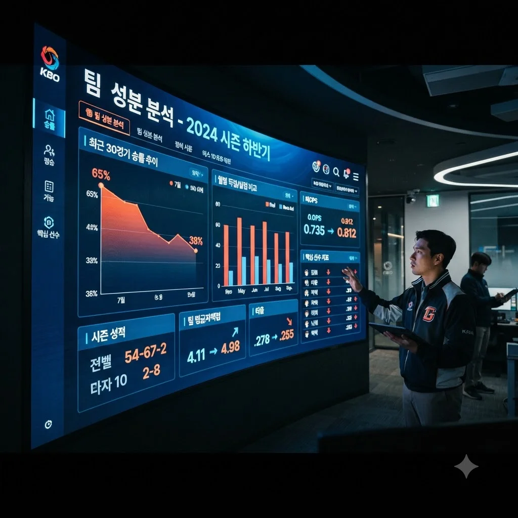 한눈에 보는 LG 트윈스 후반기 부진 핵심 지표
