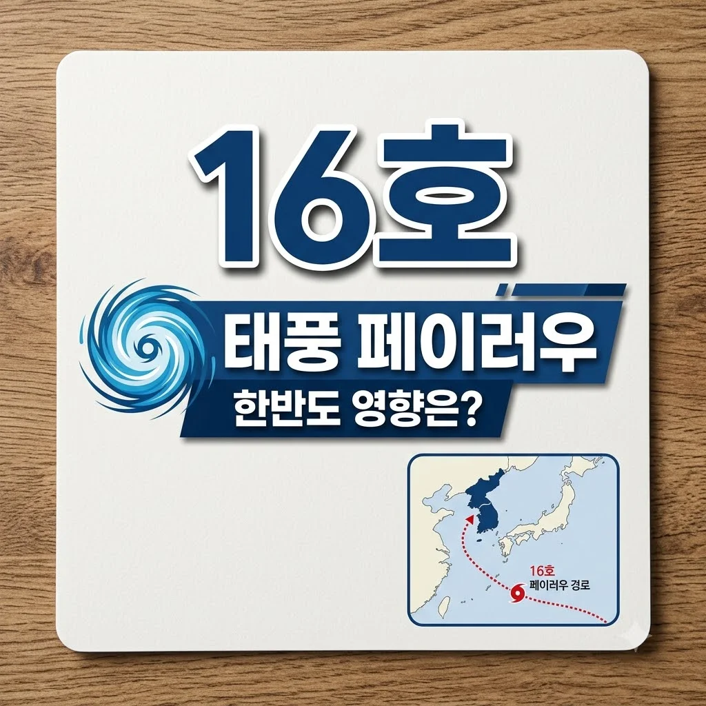 태풍 페이러우 현재 위치 및 한반도 영향 총정리 (안심하세요!)
