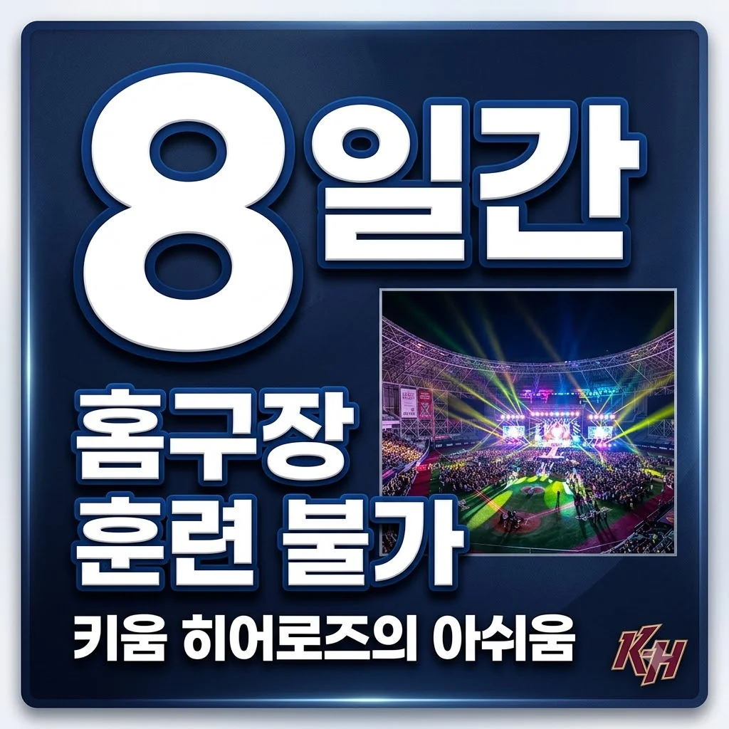 키움 고척돔 대관, 홈구장 훈련 불가 사태! 에스파 콘서트 왜?