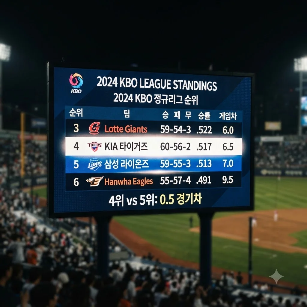 경기 결과가 KBO 팀 순위에 미칠 영향 분석