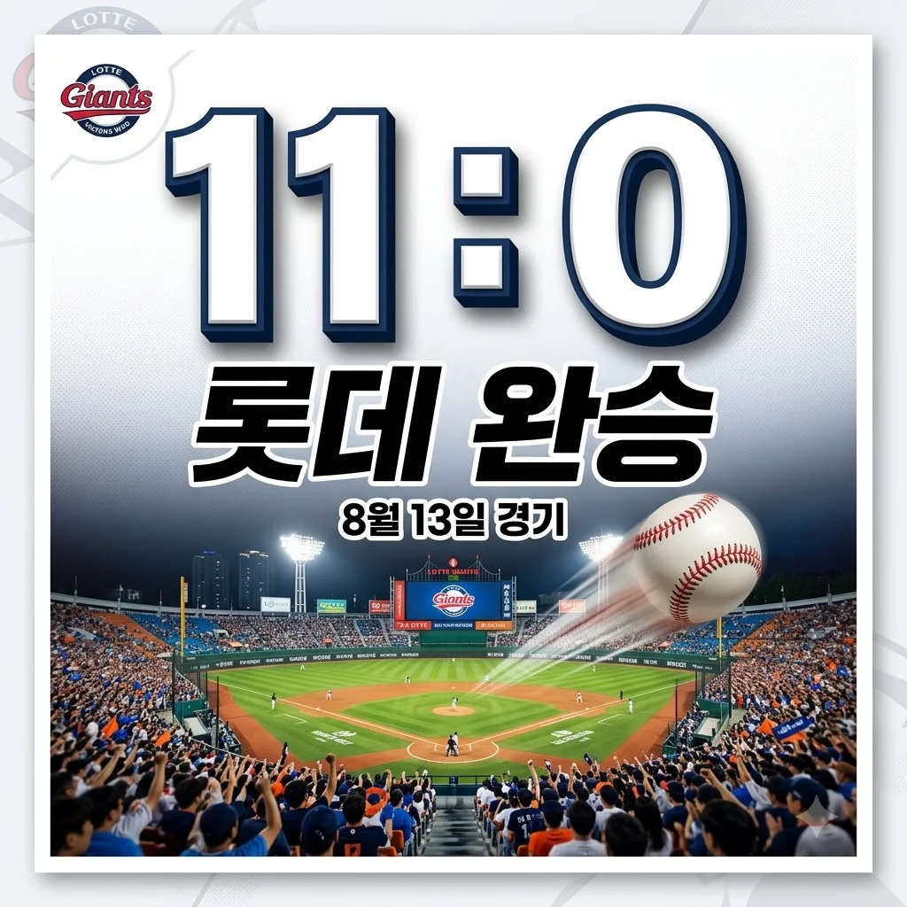롯데 자이언츠 SSG 랜더스 8월 13일 경기 결과: 고승민 멀티포 폭발, 11대0 대승의 비결은?