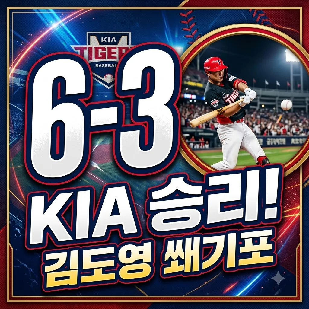 2026 KIA 타이거즈 vs 한화 이글스: 김도영 쐐기포로 6-3 승리! 4연승 질주