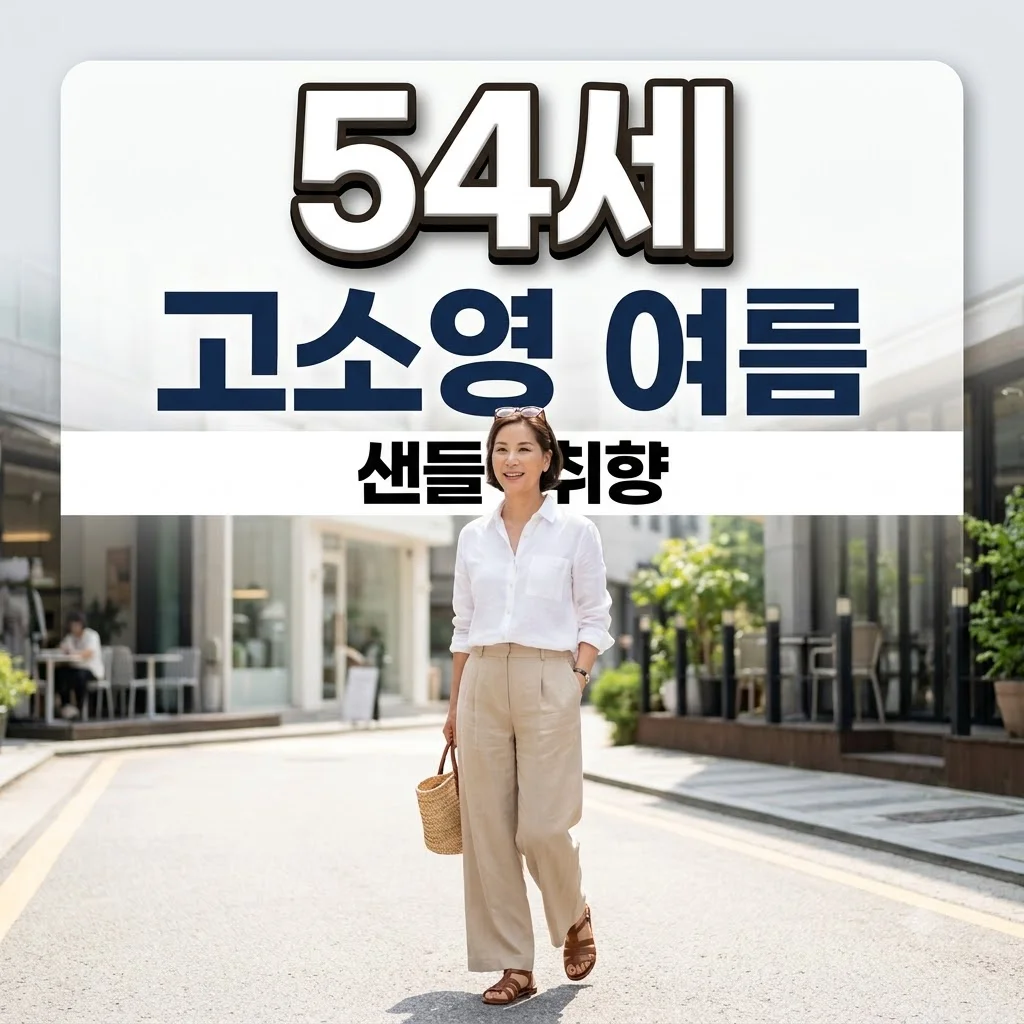54세 고소영 여름 패션: 샌들 취향부터 다리 라인 살리는 코디 비법까지