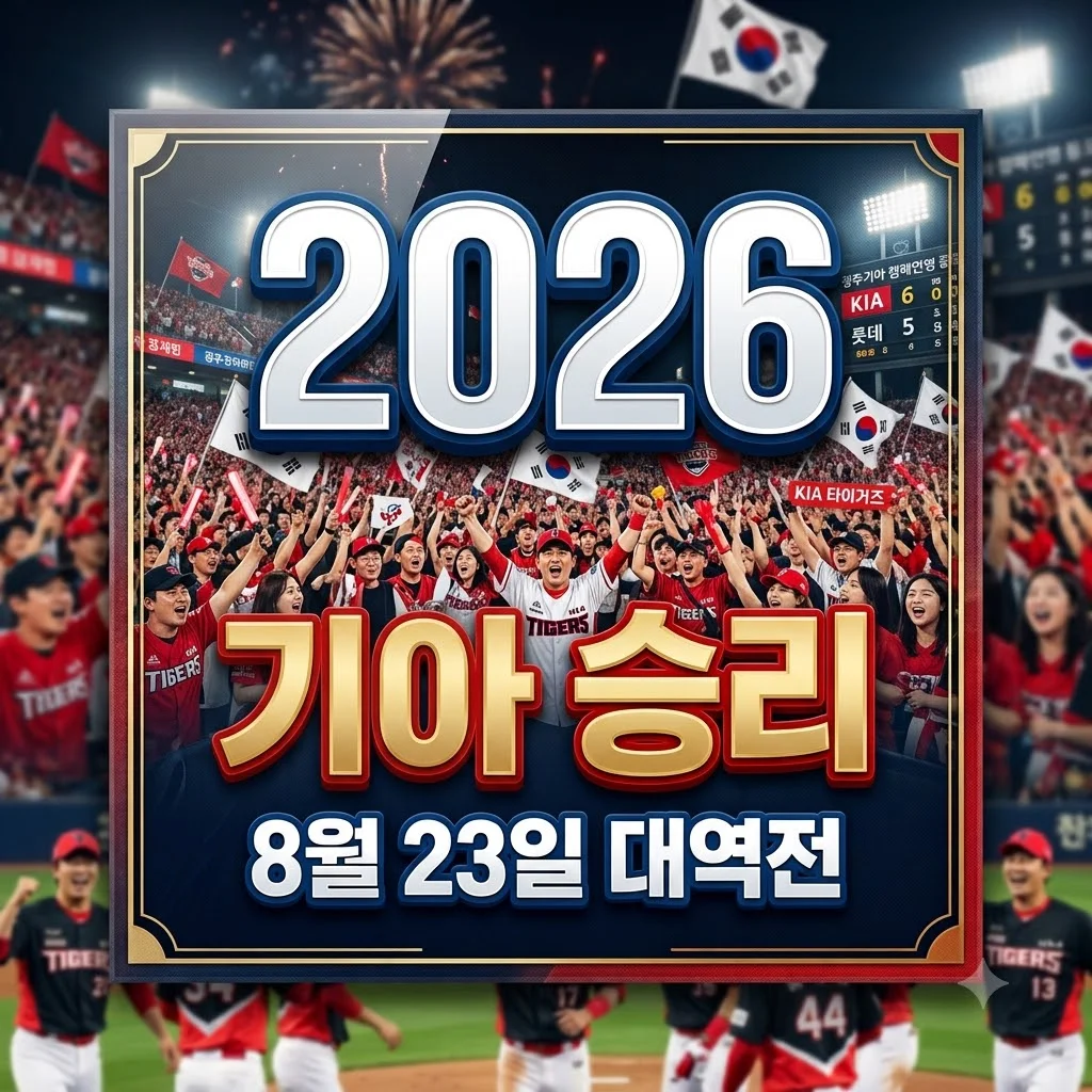 2026년 8월 23일 KIA 키움, 김도영 끝내기 3점포! 극적인 역전승 드라마