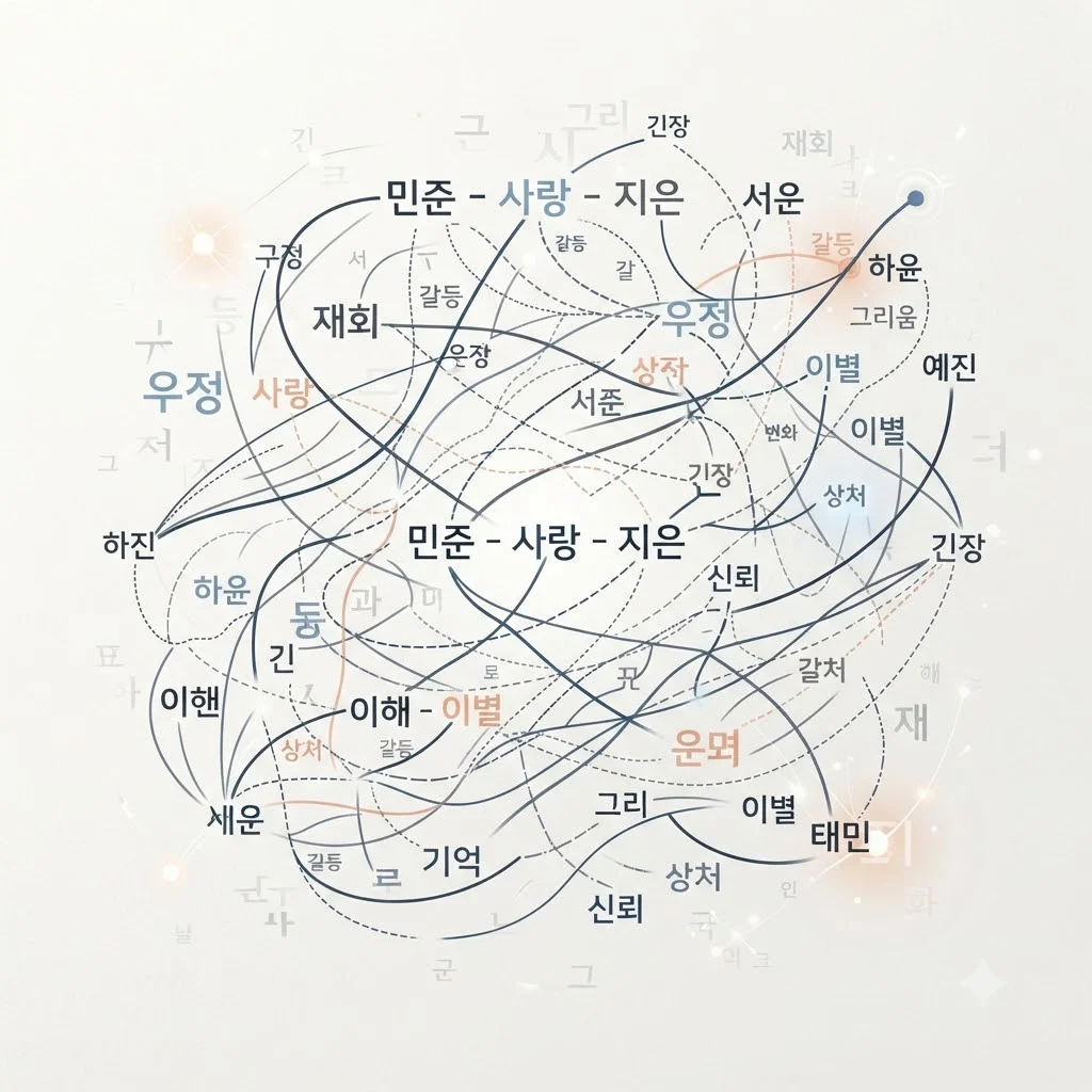 9회 핵심 관계 변화: 한눈에 보는 인물 관계도