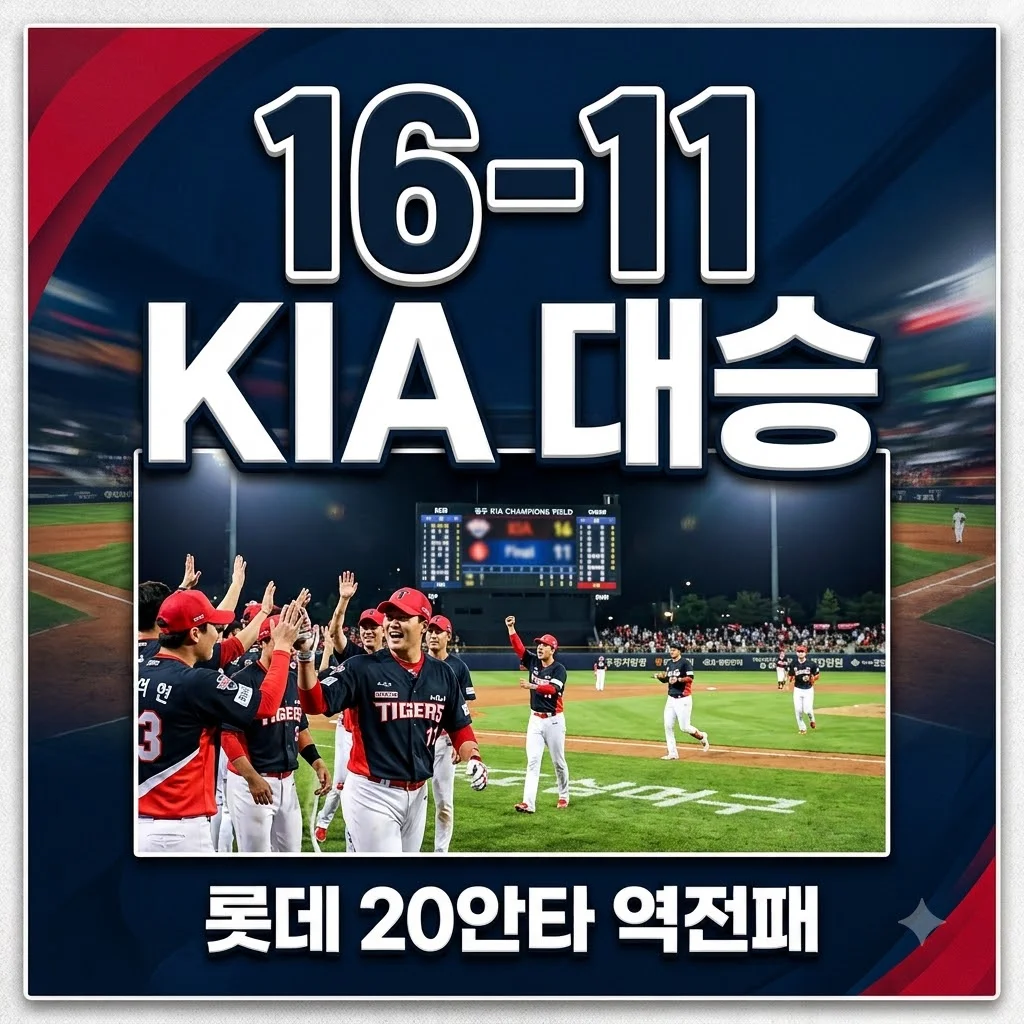 2026년 8월 26일 롯데 KIA 경기, 20안타 치고도 대패한 사연은?