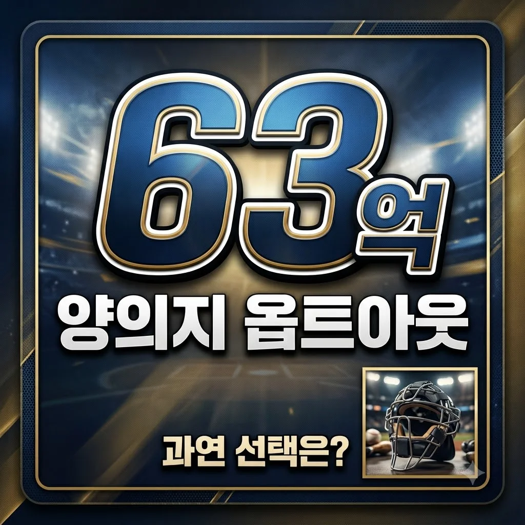 두산 양의지 옵트아웃, 63억 보상금과 잔류 시나리오 심층 분석