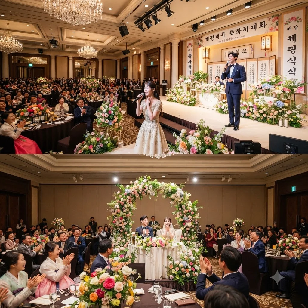 화려했던 김나희 결혼식 현장, 이찬원 사회·송가인 축가로 빛나다