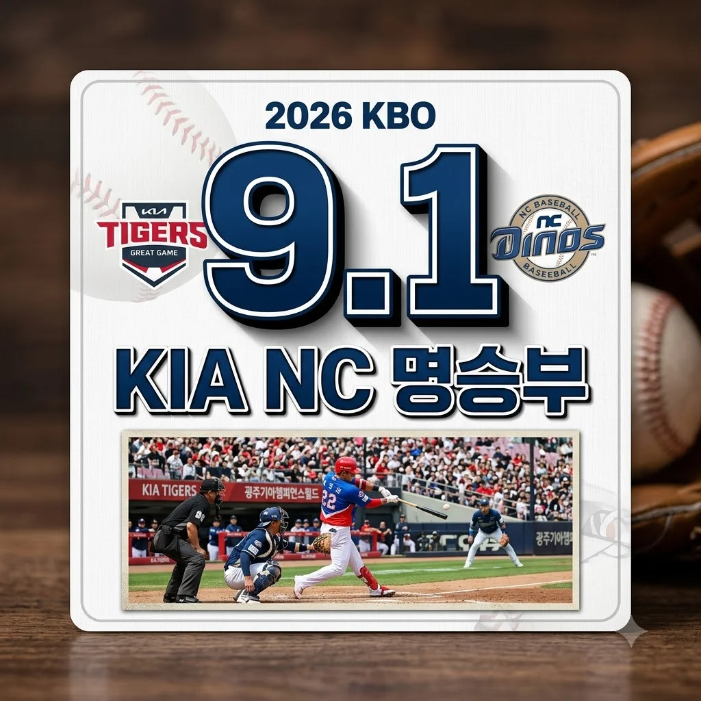2026년 9월 1일 KBO 경기: KIA 타이거즈, NC 다이노스 상대로 짜릿한 역전승! 상세 분석