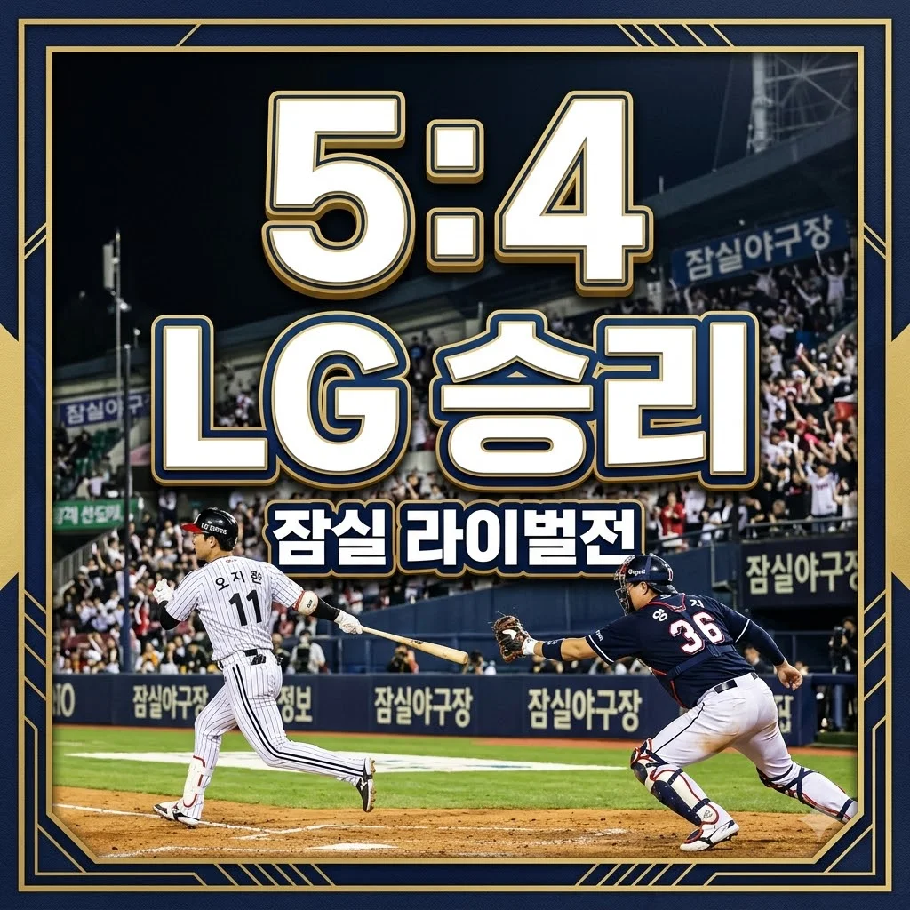 2026년 9월 1일 LG 트윈스 두산 베어스 경기 결과: 잠실 라이벌전 승자는?