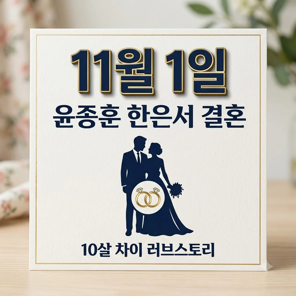 윤종훈 한은서 11월 1일 결혼 확정! 10살 연하 예비신부 런던 유학 이력까지